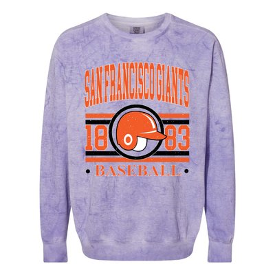 San Francisco Giants Baseball Team Supporter Colorblast Crewneck Sweatshirt