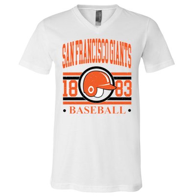 San Francisco Giants Baseball Team Supporter V-Neck T-Shirt