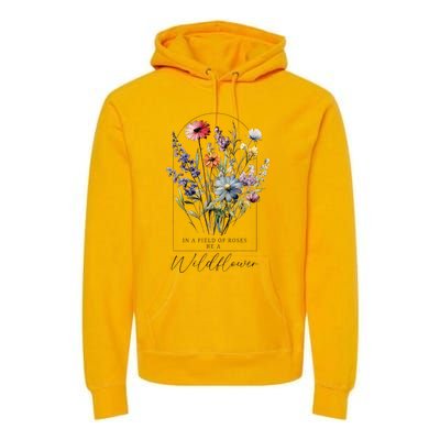 Summer Flowers Gardening Blooming Floral Wildflower Premium Hoodie