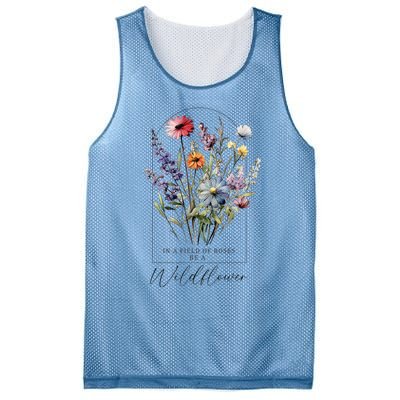 Summer Flowers Gardening Blooming Floral Wildflower Mesh Reversible Basketball Jersey Tank