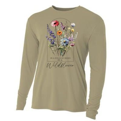 Summer Flowers Gardening Blooming Floral Wildflower Cooling Performance Long Sleeve Crew