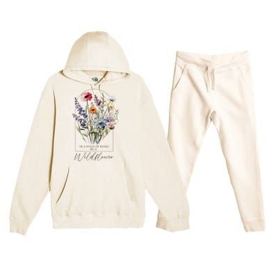 Summer Flowers Gardening Blooming Floral Wildflower Premium Hooded Sweatsuit Set