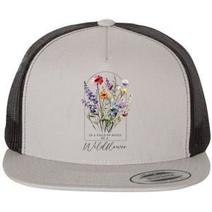 Summer Flowers Gardening Blooming Floral Wildflower Flat Bill Trucker Hat