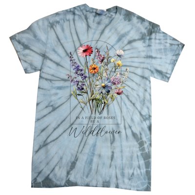 Summer Flowers Gardening Blooming Floral Wildflower Tie-Dye T-Shirt