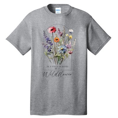 Summer Flowers Gardening Blooming Floral Wildflower Tall T-Shirt