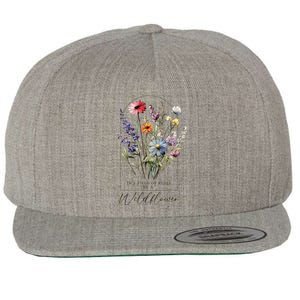 Summer Flowers Gardening Blooming Floral Wildflower Wool Snapback Cap