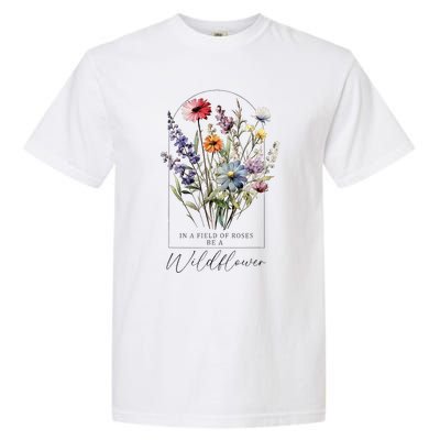 Summer Flowers Gardening Blooming Floral Wildflower Garment-Dyed Heavyweight T-Shirt