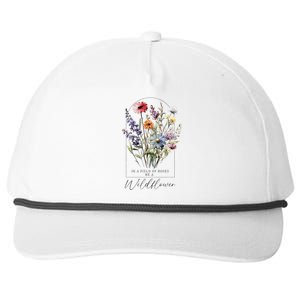 Summer Flowers Gardening Blooming Floral Wildflower Snapback Five-Panel Rope Hat