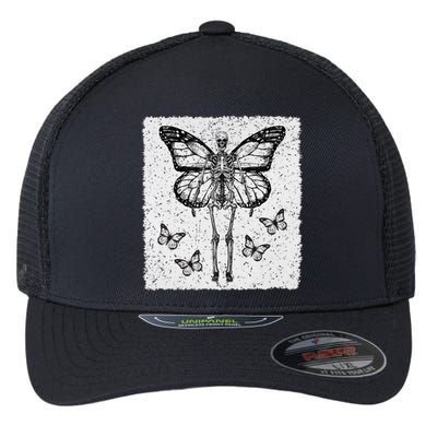 Skeleton Fairy Grunge Fairycore Aesthetic Goth Gothic Flexfit Unipanel Trucker Cap