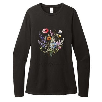 Summer Flowers Graphic Gardening Blooming Floral Wildflower Womens CVC Long Sleeve Shirt