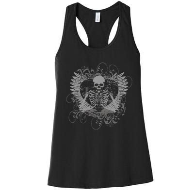 Skeleton Fairy Grunge Aesthetic Butterfly Gothic Women's Racerback Tank