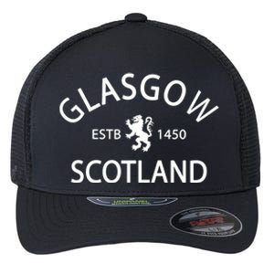 Scotland Flag Gift Scottish Ancestry Gift Funny Glasgow Scotland Cool Gift Flexfit Unipanel Trucker Cap