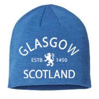 Scotland Flag Gift Scottish Ancestry Gift Funny Glasgow Scotland Cool Gift Sustainable Beanie