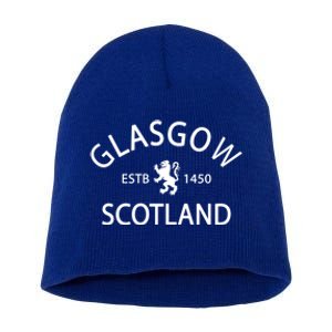 Scotland Flag Gift Scottish Ancestry Gift Funny Glasgow Scotland Cool Gift Short Acrylic Beanie