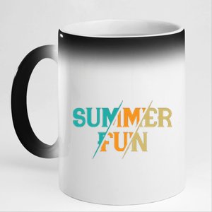 Summer Fun Graphic 11oz Black Color Changing Mug