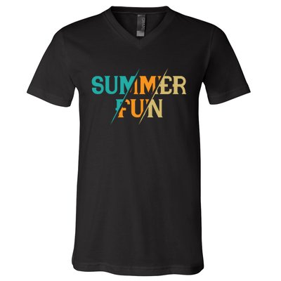 Summer Fun Graphic V-Neck T-Shirt