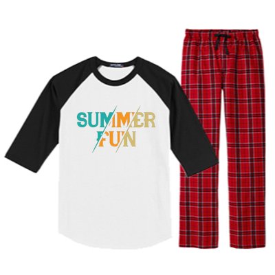 Summer Fun Graphic Raglan Sleeve Pajama Set