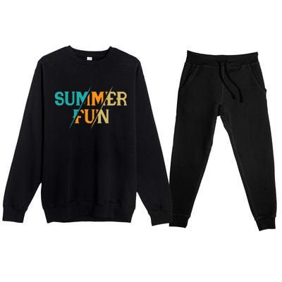 Summer Fun Graphic Premium Crewneck Sweatsuit Set