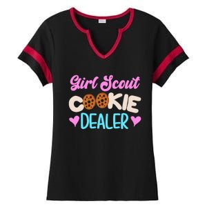 Scout for Girl Cookie Dealer Funny Scouting Family Pullover Hoodie Ladies Halftime Notch Neck Tee