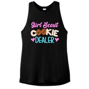 Scout for Girl Cookie Dealer Funny Scouting Family Pullover Hoodie Ladies PosiCharge Tri-Blend Wicking Tank