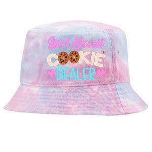 Scout for Girl Cookie Dealer Funny Scouting Family Pullover Hoodie Tie-Dyed Bucket Hat