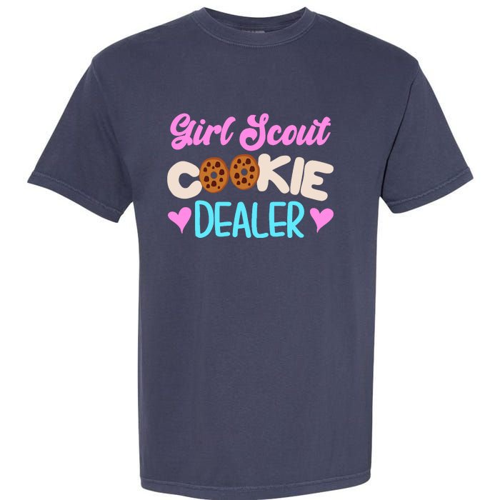 Scout for Girl Cookie Dealer Funny Scouting Family Pullover Hoodie Garment-Dyed Heavyweight T-Shirt