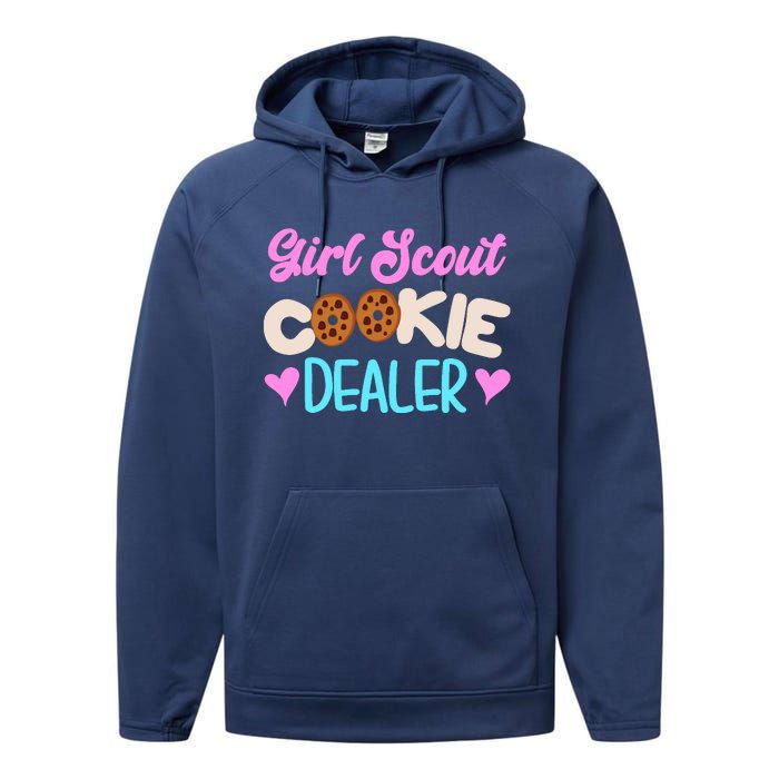 Scout for Girl Cookie Dealer Funny Scouting Family Pullover Hoodie Performance Fleece Hoodie