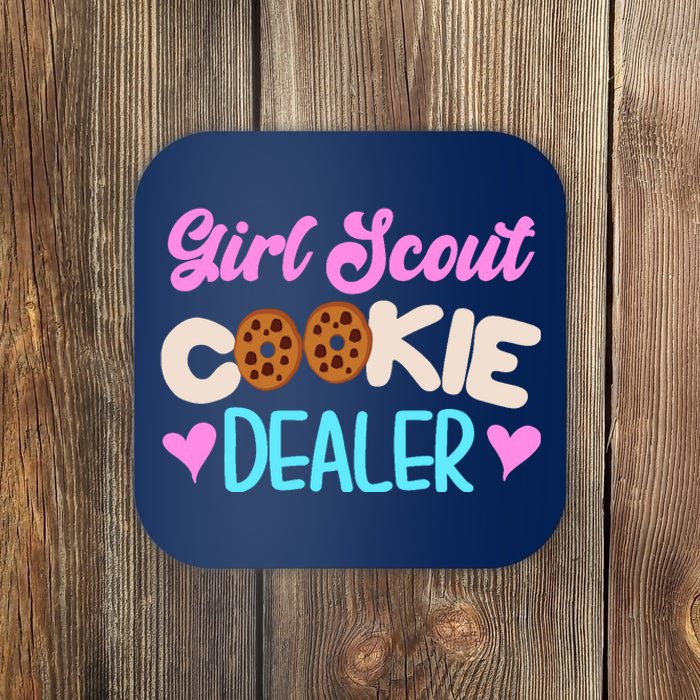 Scout for Girl Cookie Dealer Funny Scouting Family Pullover Hoodie Coaster