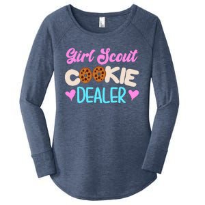 Scout for Girl Cookie Dealer Funny Scouting Family Pullover Hoodie Women's Perfect Tri Tunic Long Sleeve Shirt