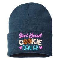 Scout for Girl Cookie Dealer Funny Scouting Family Pullover Hoodie Sustainable Knit Beanie