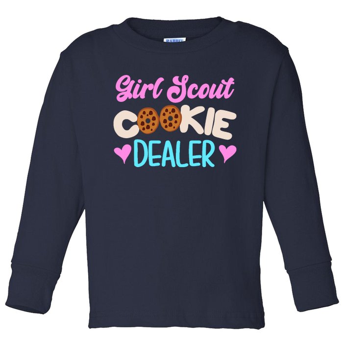 Scout for Girl Cookie Dealer Funny Scouting Family Pullover Hoodie Toddler Long Sleeve Shirt