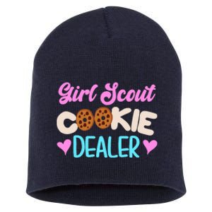 Scout for Girl Cookie Dealer Funny Scouting Family Pullover Hoodie Short Acrylic Beanie