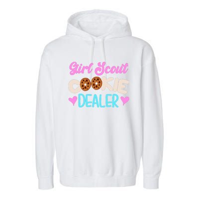 Scout for Girl Cookie Dealer Funny Scouting Family Pullover Hoodie Garment-Dyed Fleece Hoodie