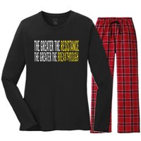 Sean Feucht Greater The Resistance Women's Long Sleeve Flannel Pajama Set 