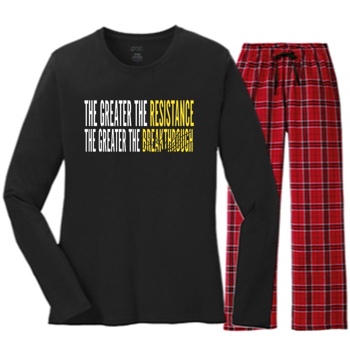 Sean Feucht Greater The Resistance Women's Long Sleeve Flannel Pajama Set 