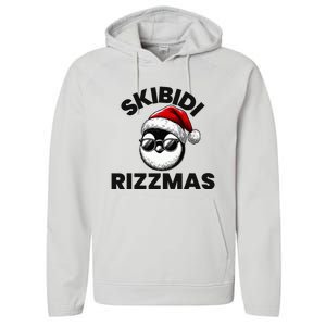 S.K.I.B.I.D.I Funny Gen Alpha Slang Christmas Penguin Performance Fleece Hoodie