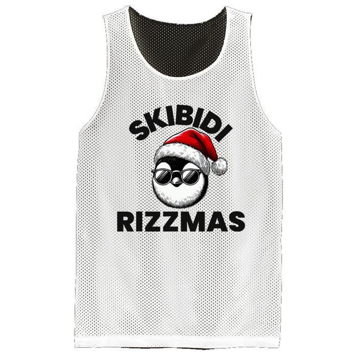 S.K.I.B.I.D.I Funny Gen Alpha Slang Christmas Penguin Mesh Reversible Basketball Jersey Tank