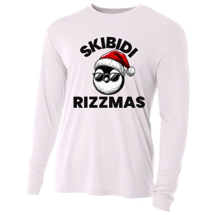 S.K.I.B.I.D.I Funny Gen Alpha Slang Christmas Penguin Cooling Performance Long Sleeve Crew