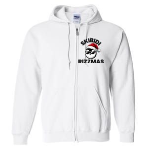 S.K.I.B.I.D.I Funny Gen Alpha Slang Christmas Penguin Full Zip Hoodie