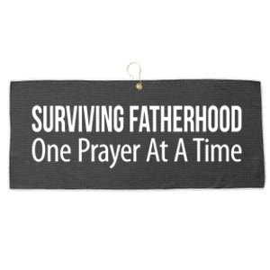 Surviving Fatherhood Gift One Prayer At A Time Gift Cool Gift Large Microfiber Waffle Golf Towel