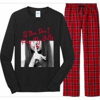 Slogan Figure Graphic If You Dont Pay My Women Shhh Long Sleeve Pajama Set