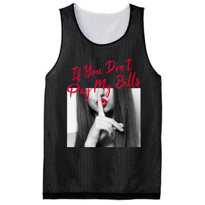 Slogan Figure Graphic If You Dont Pay My Women Shhh Mesh Reversible Basketball Jersey Tank