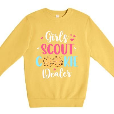 Scout For Girl Cookie Dealer Women Funny Premium Crewneck Sweatshirt