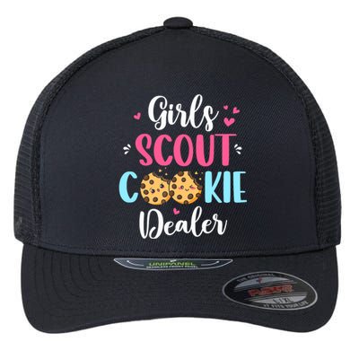 Scout For Girl Cookie Dealer Women Funny Flexfit Unipanel Trucker Cap