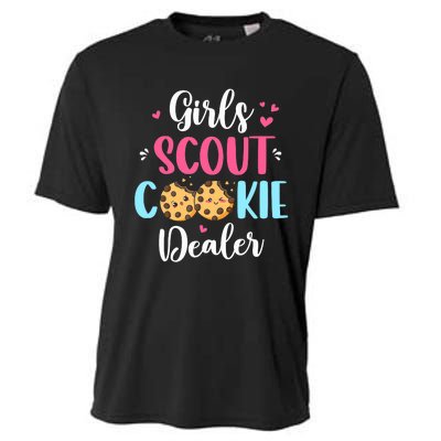 Scout For Girl Cookie Dealer Women Funny Cooling Performance Crew T-Shirt