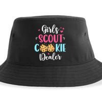 Scout For Girl Cookie Dealer Women Funny Sustainable Bucket Hat