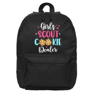 Scout For Girl Cookie Dealer Women Funny 16 in Basic Backpack