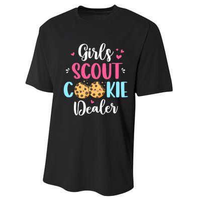 Scout For Girl Cookie Dealer Women Funny Performance Sprint T-Shirt