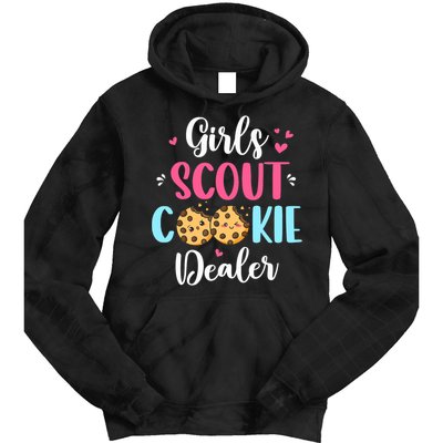 Scout For Girl Cookie Dealer Women Funny Tie Dye Hoodie