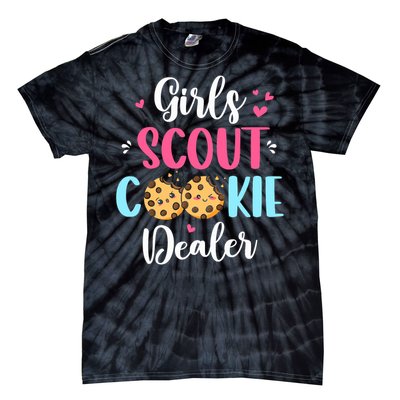 Scout For Girl Cookie Dealer Women Funny Tie-Dye T-Shirt